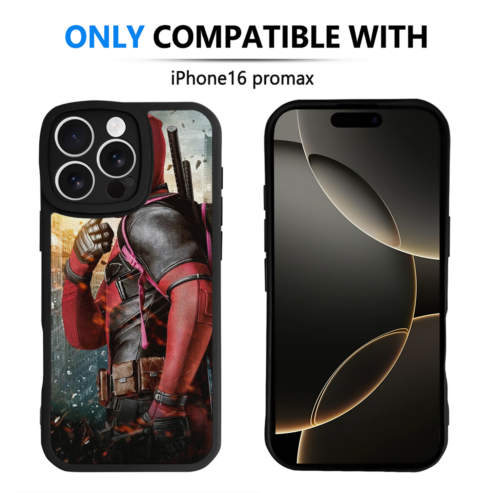 （画像用） Deadpool デッドプール 【iPhone 16シリーズ対応】シリコンスマホケース（レザー調） 材質：シリコン
